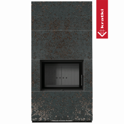 Каминокомплект Kratki PRO FLOKI OXIDE NERO (Чёрная футеровка)