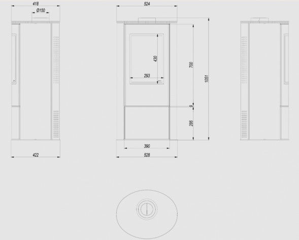 Газовая печь Kratki Pro KOZA/AB/S/G/G20 (магистральный газ)