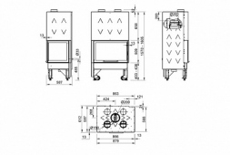 Каминная топка La Nordica Monoblocco 800 Angolo DX ,SX